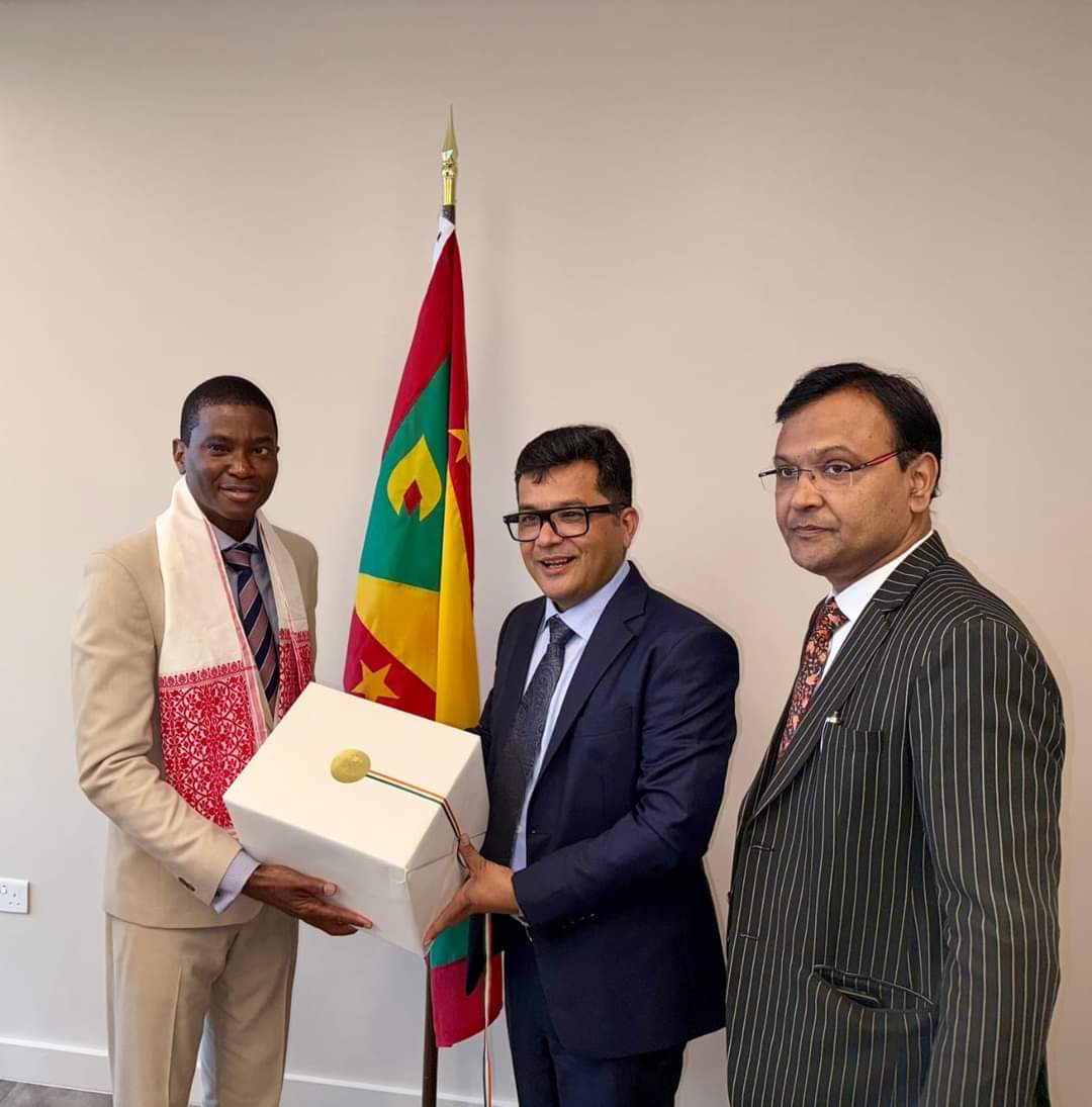Honourable Minister of State for External Affairs, Shri Pabitra Margherita called on Honourable Dickon Mitchell, Prime Minister of Grenada on 4 October, 2024.